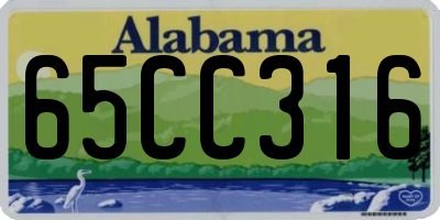 AL license plate 65CC316