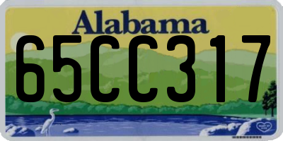 AL license plate 65CC317