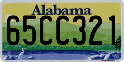 AL license plate 65CC321