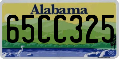 AL license plate 65CC325