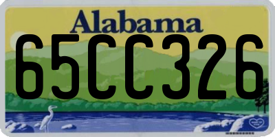 AL license plate 65CC326