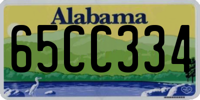 AL license plate 65CC334