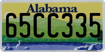 AL license plate 65CC335