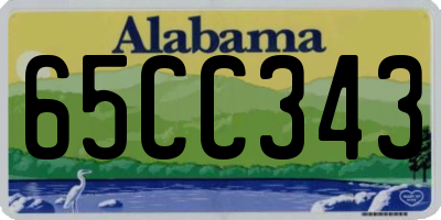 AL license plate 65CC343