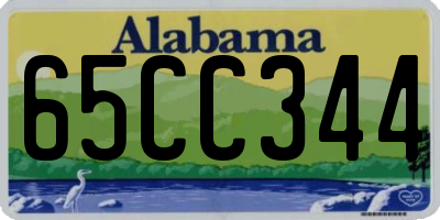 AL license plate 65CC344