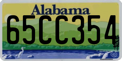 AL license plate 65CC354