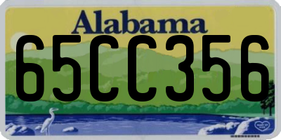 AL license plate 65CC356