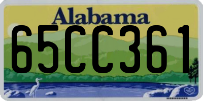 AL license plate 65CC361
