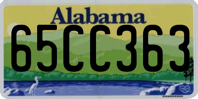 AL license plate 65CC363