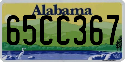 AL license plate 65CC367