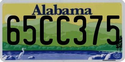 AL license plate 65CC375