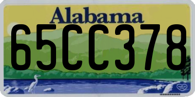 AL license plate 65CC378