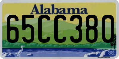 AL license plate 65CC380