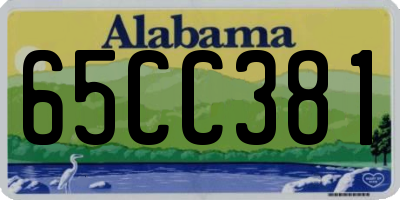 AL license plate 65CC381