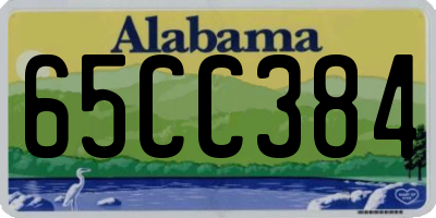 AL license plate 65CC384