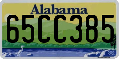 AL license plate 65CC385