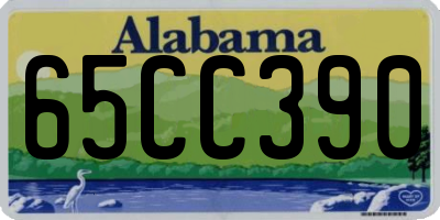 AL license plate 65CC390