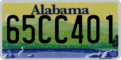 AL license plate 65CC401