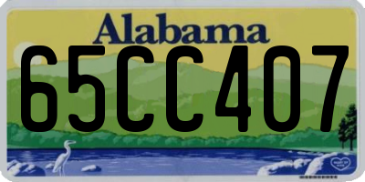 AL license plate 65CC407