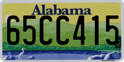 AL license plate 65CC415