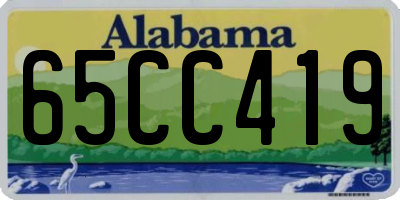 AL license plate 65CC419