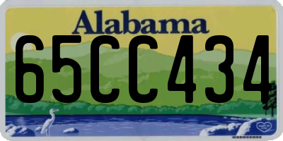 AL license plate 65CC434