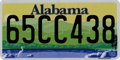 AL license plate 65CC438
