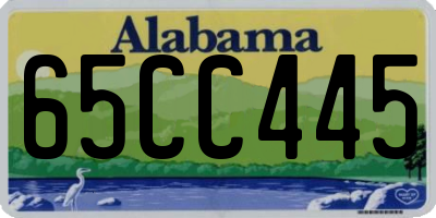 AL license plate 65CC445