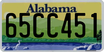AL license plate 65CC451