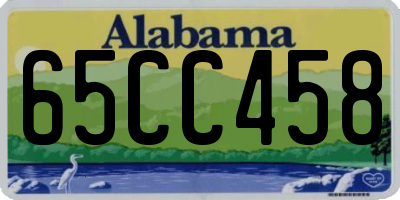 AL license plate 65CC458