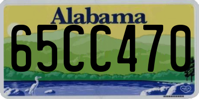 AL license plate 65CC470