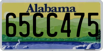 AL license plate 65CC475
