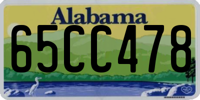 AL license plate 65CC478