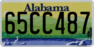 AL license plate 65CC487