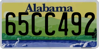 AL license plate 65CC492