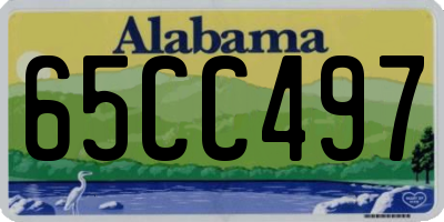 AL license plate 65CC497