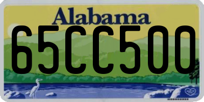 AL license plate 65CC500