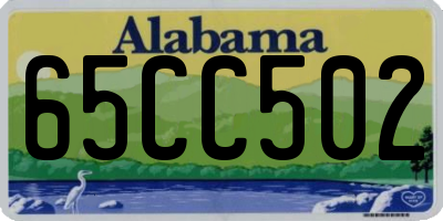 AL license plate 65CC502