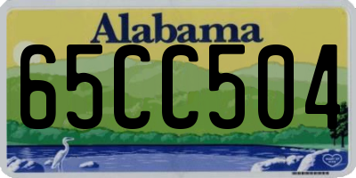 AL license plate 65CC504