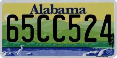 AL license plate 65CC524