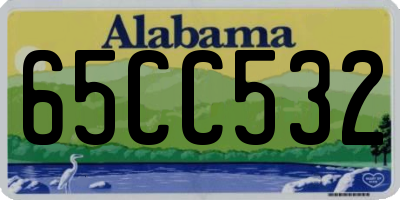AL license plate 65CC532