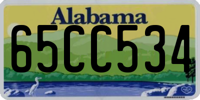 AL license plate 65CC534