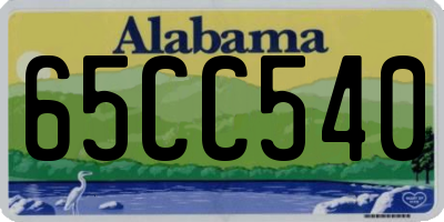 AL license plate 65CC540