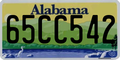 AL license plate 65CC542