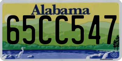 AL license plate 65CC547