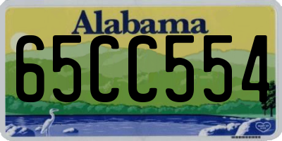 AL license plate 65CC554