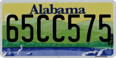 AL license plate 65CC575