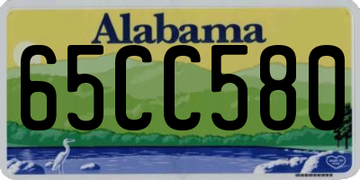 AL license plate 65CC580
