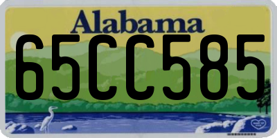 AL license plate 65CC585
