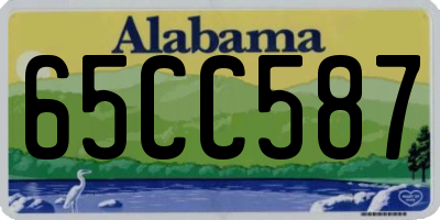 AL license plate 65CC587
